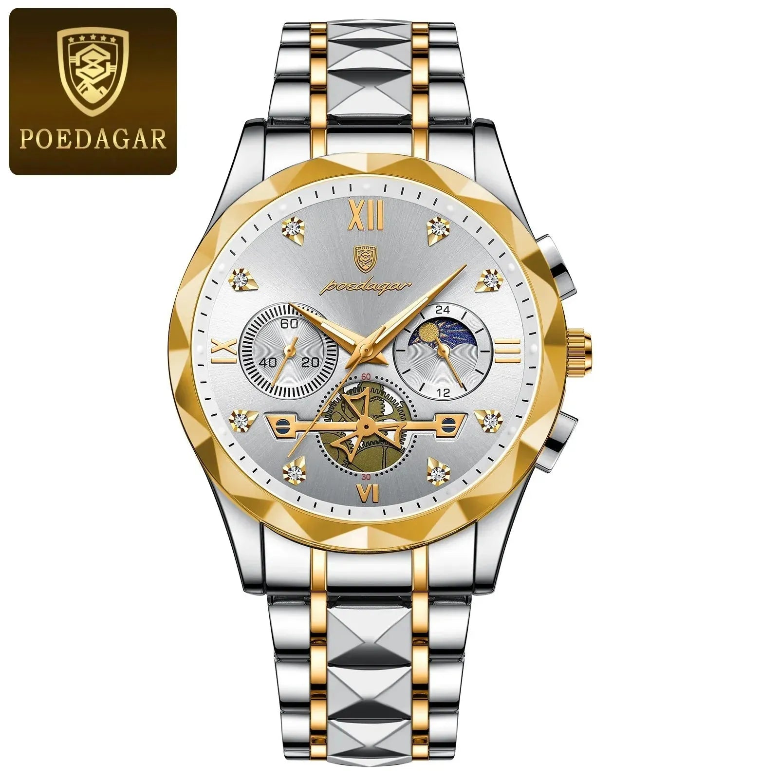 Viktor Po Edagar™ Luxury Men's Wristwatch Viktor Po Edagar™ Gold White Watches - Tophatter Daily Deals
