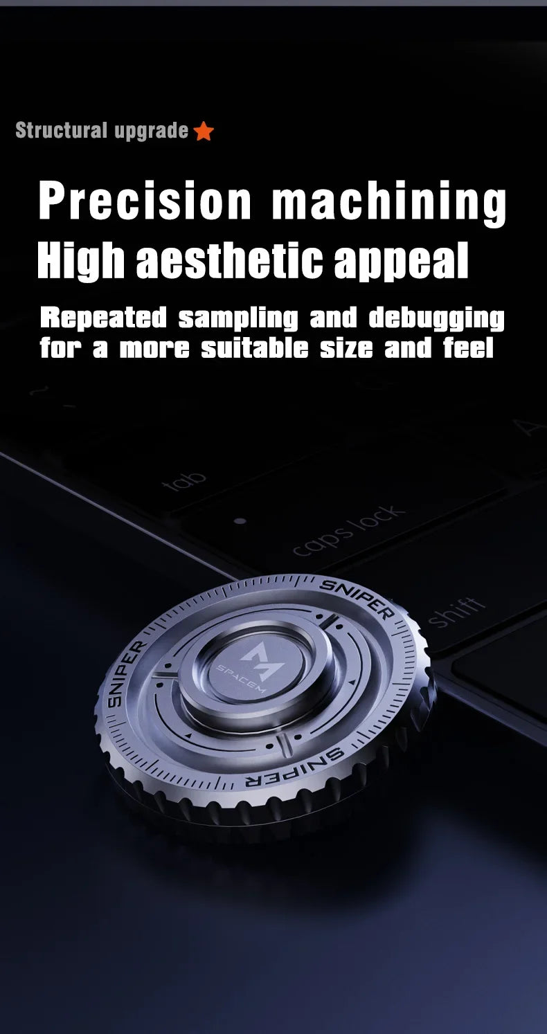 EDC Metal 3in1 Pushing Card Spinner Coin Stress Reliever - Tophatter Daily Deals