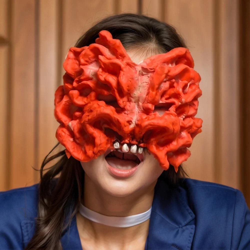 Zombie Mask Half Face Mushroom Cosplay Halloween 2025 Prop Half Face Clickers - Tophatter Daily Deals