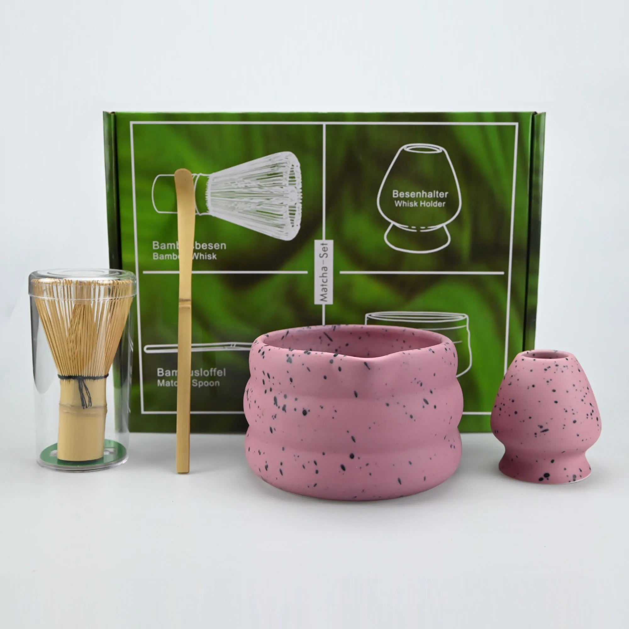 Matcha Set Porcelain Bowl Whisk Spoon Stand Gift Japanese - Tophatter Daily Deals