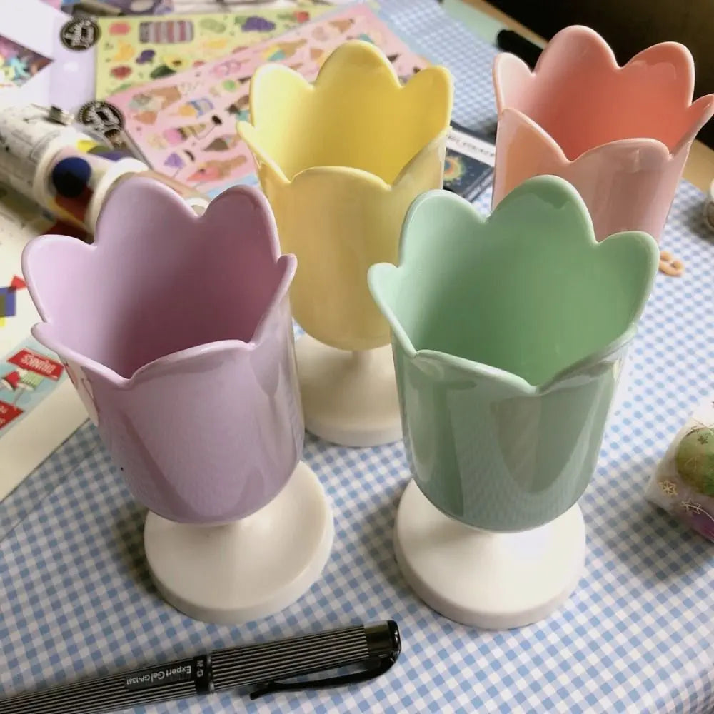Tulip Pen Pot Holder Stationery Container Flowers - Tophatter Daily Deals