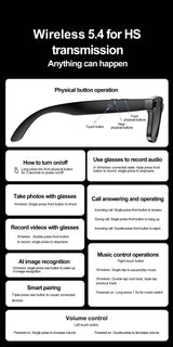 AI Smart Glasses 720P Translation Camera Sunglasses - Tophatter Daily Deals