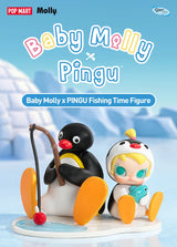 Genuine Pop Mart Baby Molly × Pingu Fishing Time Figure Animals - Tophatter Daily Deals