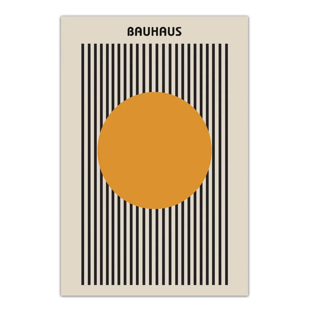 Modern Bauhaus Geometric Wall Art Prints Three Piece Set MD0399 - Tophatter Daily Deals