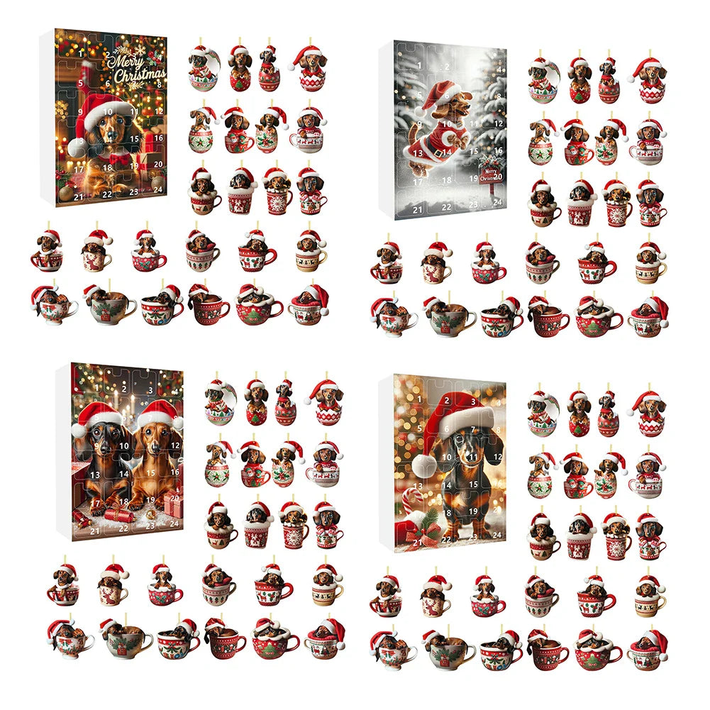 24 Day Advent Calendar With Figure Ornaments - Tophatter Daily Deals