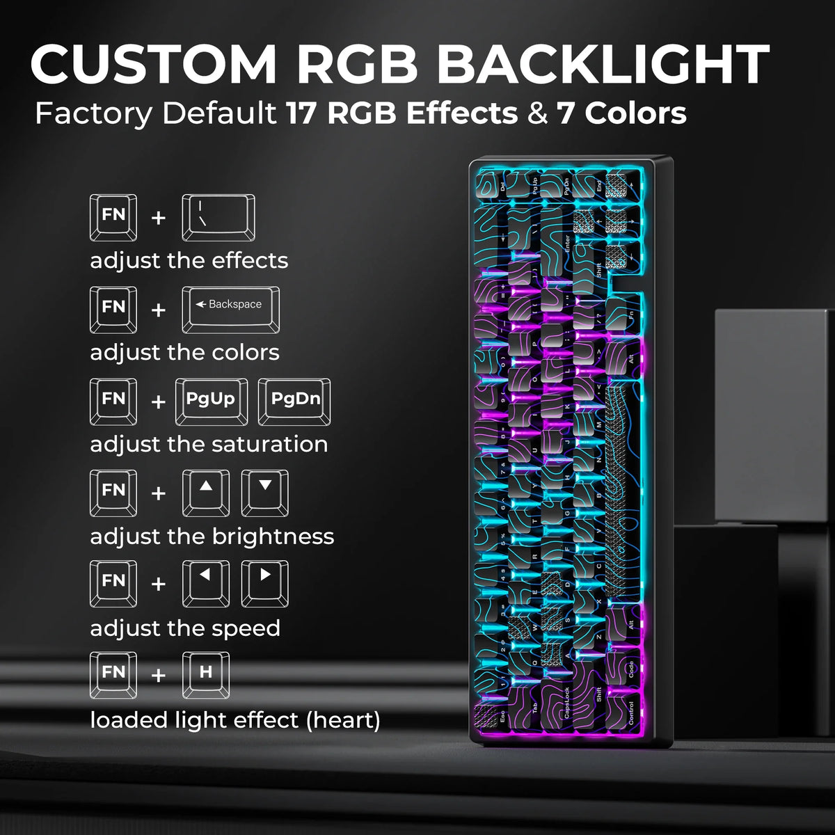 Mechanical Keyboard M67 67 Key Gasket Hot Swappable RGB - Tophatter Daily Deals