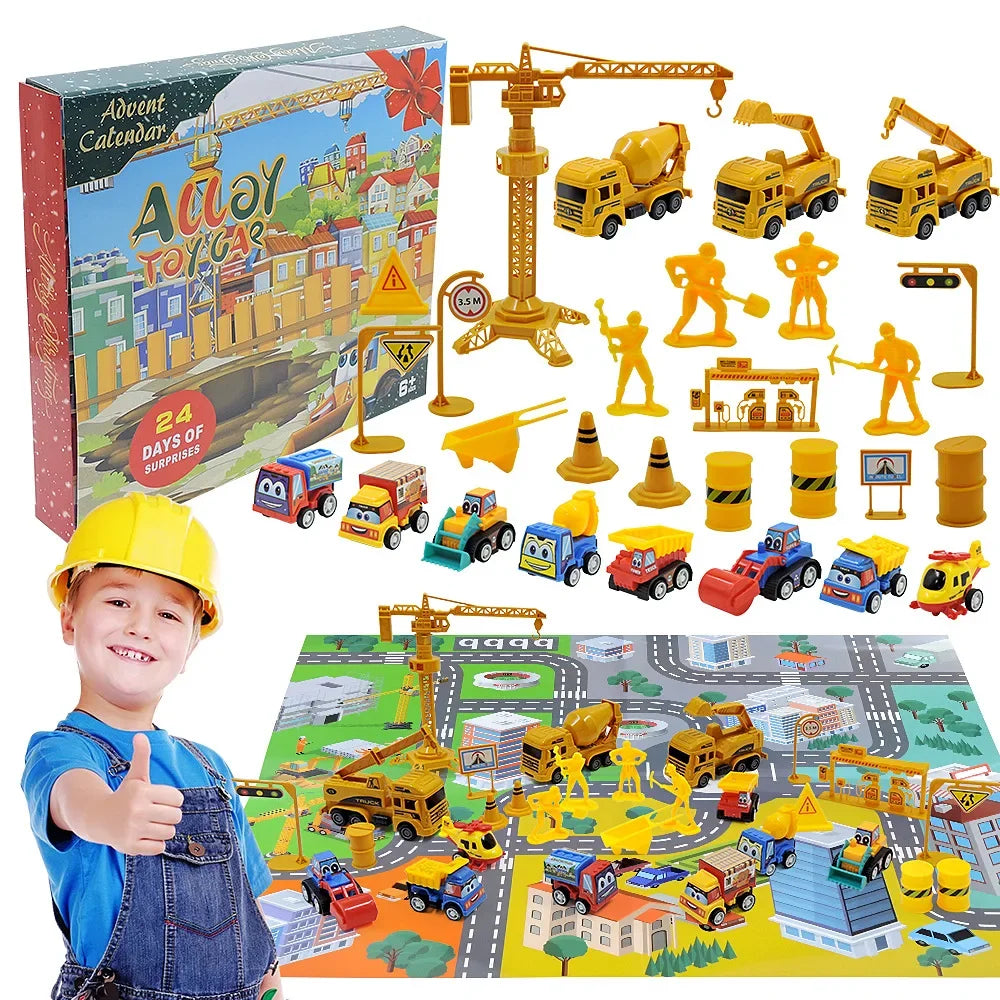 Advent Calendar Car Toys Box Kids 24 Day Christmas Gift 1788 - Tophatter Daily Deals