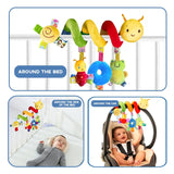 Baby Hanging Car Seat Toy With Squeaker Rattles 0 To 12M - Tophatter Daily Deals