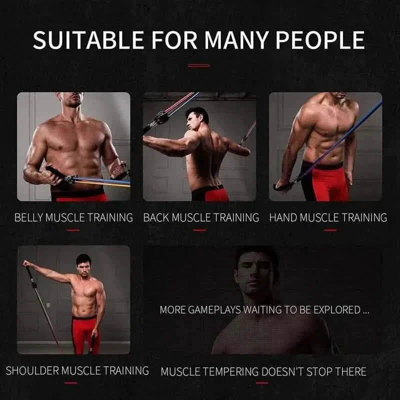 Workout Resistance Bands With Handles Fitness & Exercise - Tophatter Daily Deals