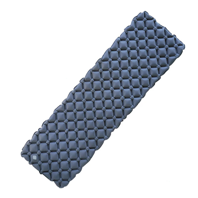 Camping Inflatable Air Mattress with Built-In Pump Blue Camping & Hiking - Tophatter Daily Deals