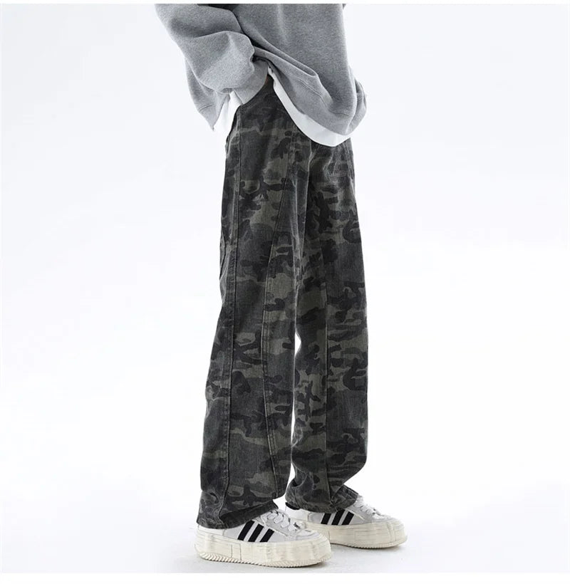 Oversized Men’s Cargo Jeans - Baggy Straight Denim Wear - Tophatter Daily Deals