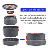 Camping Cookware Tableware Set Black Camp Cooking - Tophatter Daily Deals