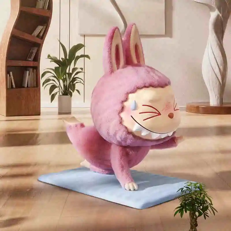Genuine Pop Mart Labubu The Monsters Lazy Yoga Series Figures Sweating Mythical - Tophatter Daily Deals
