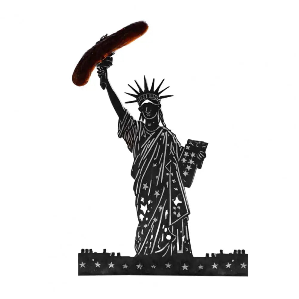 BBQ Accessory Portable Camping Hot Dog Grill Holder Rust-proof Sausage Stand Rack for Funny Bbq Heat-resistant Outdoor Sausage D - Tophatter Daily Deals