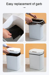 Smart Sensor Trash Can Rectangular Kitchen Bathroom - Tophatter Daily Deals