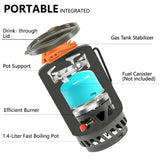 1400ml Heat Exchanger Camping Stove Black Camp Cooking - Tophatter Daily Deals