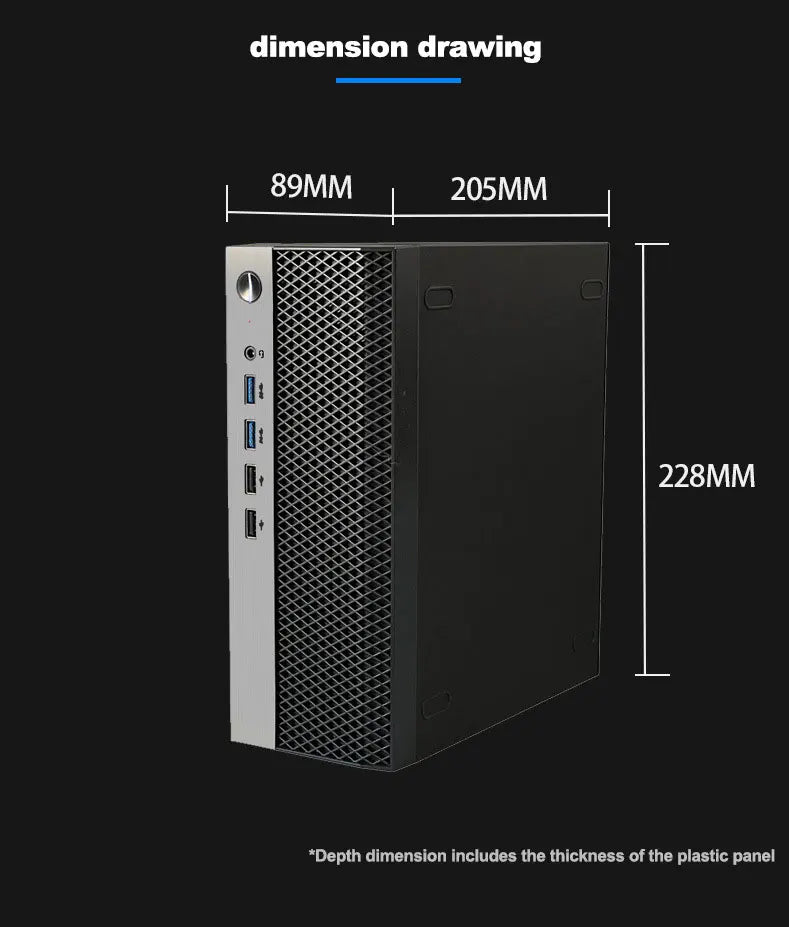 Mini ITX HTPC Case 1U PSU Support Mesh Compact Home Theater - Tophatter Daily Deals