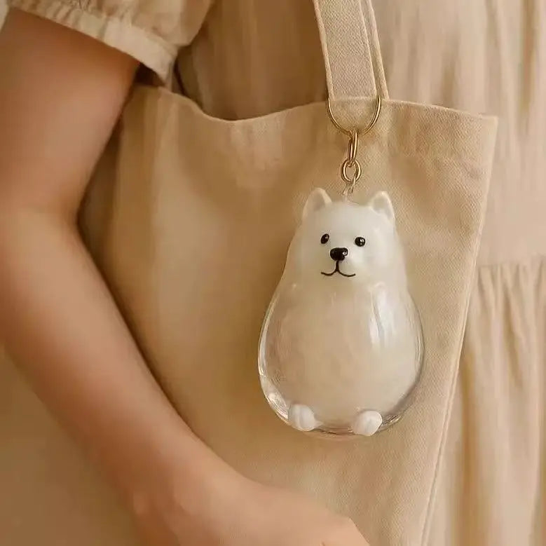 Dog Hair Keepsake Keychain Pendant Clear Resin Charm 11 - Tophatter Daily Deals