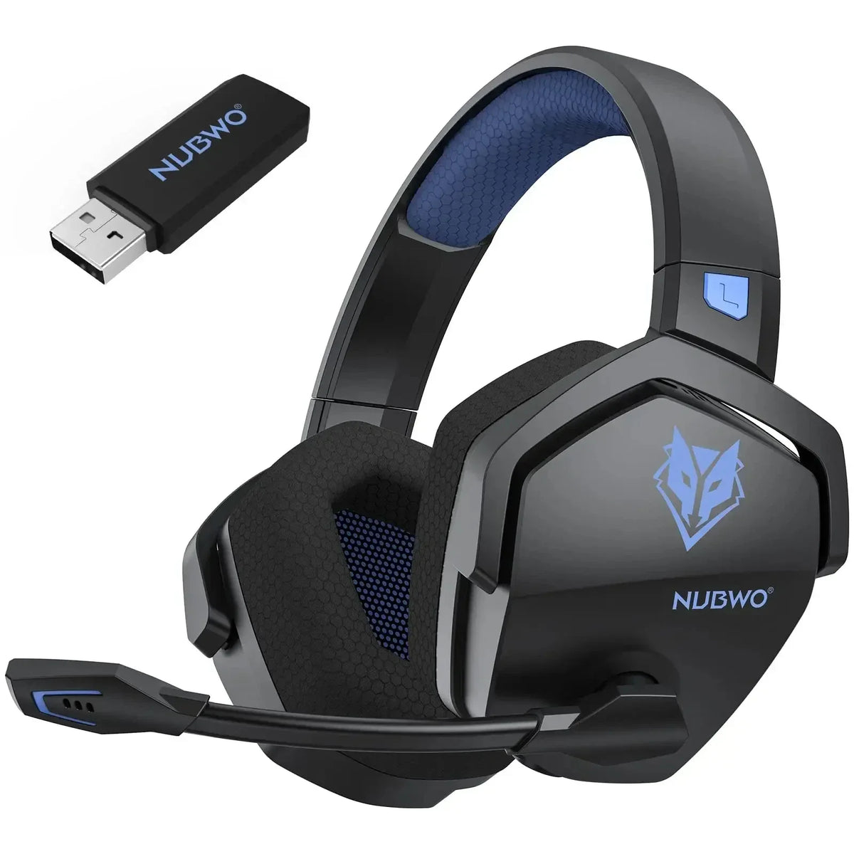 Wireless Gaming Headset With Mic Active Noise Cancellation Blue - Tophatter Daily Deals