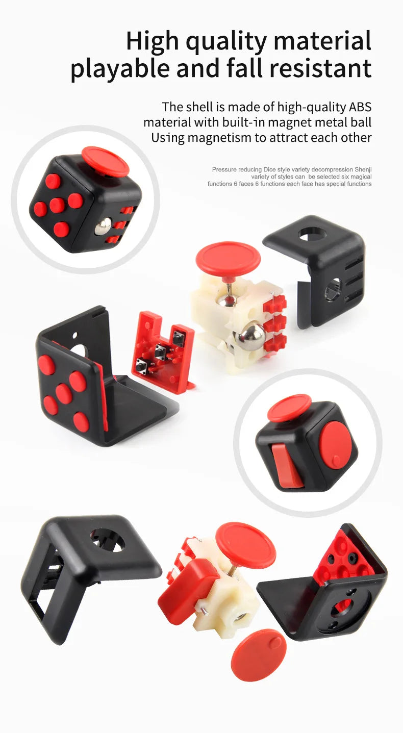Fidget Cube Stress Relief Toy Sensory Dice For Focus - Tophatter Daily Deals