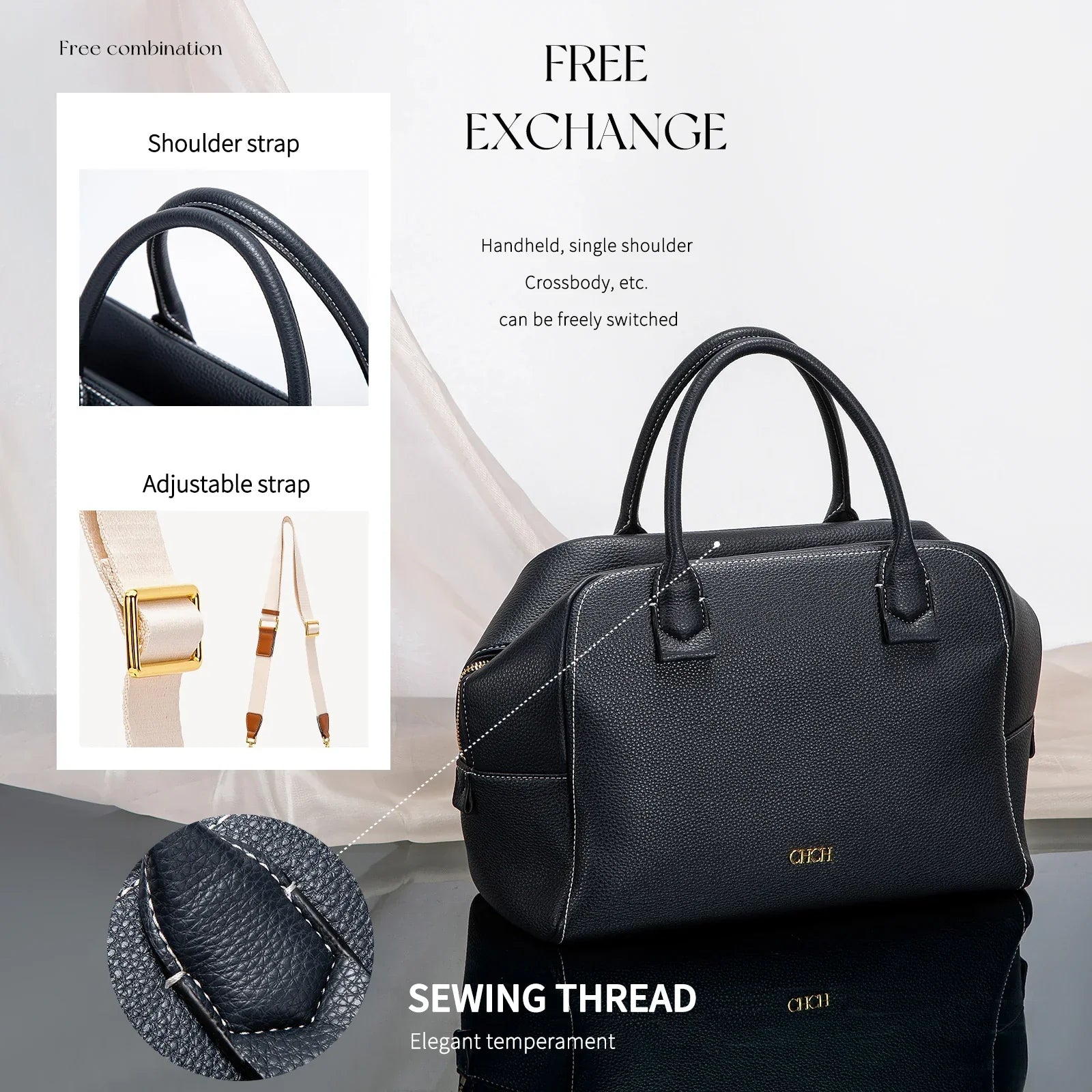 Women's Crossbody Pillow Bag with Wide Strap (Deep Blue) Apparel & Accessories > Handbags, Wallet's & Cases > Handbags > Cross Body Bags - Tophatter Daily Deals