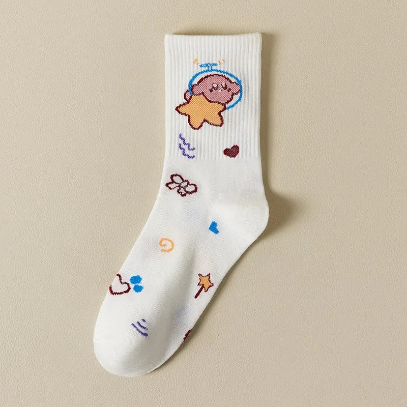 Kirby Kawaii Pink Socks Kirby G One Size Anime - Tophatter Daily Deals