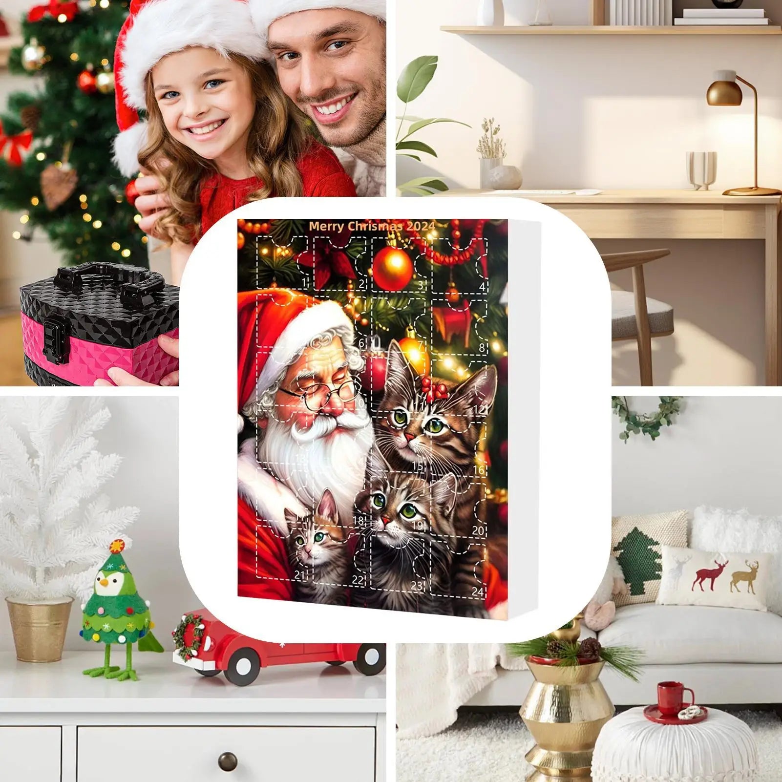 Cat Advent Calendar 24 Day Tree Ornaments Christmas - Tophatter Daily Deals