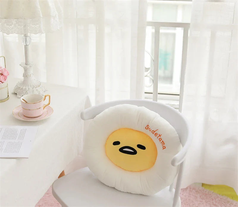 Sanrio Lazy Egg Gudetama Plush Pillow Cushion Chair Cover Food - Tophatter Daily Deals
