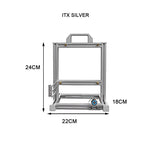 Open Frame ATX PC Case Rack Modular Water Air Cooling ITX silver - Tophatter Daily Deals