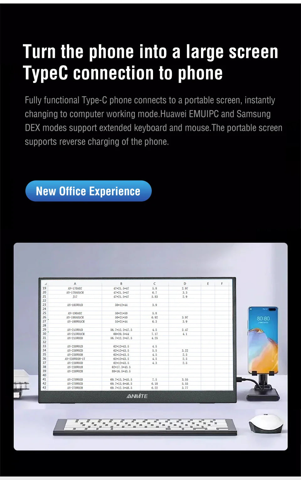 Portable Monitor 14.1 Inch Touch IPS HDR10 Second Screen - Tophatter Daily Deals
