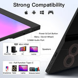 15.6 Inch Portable Monitor USB C HDMI HDR Travel Screen - Tophatter Daily Deals