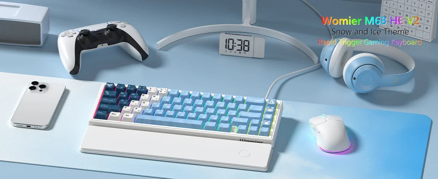 Mechanical Keyboard 68-Key Hall Effect RGB Wired Compact - Tophatter Daily Deals