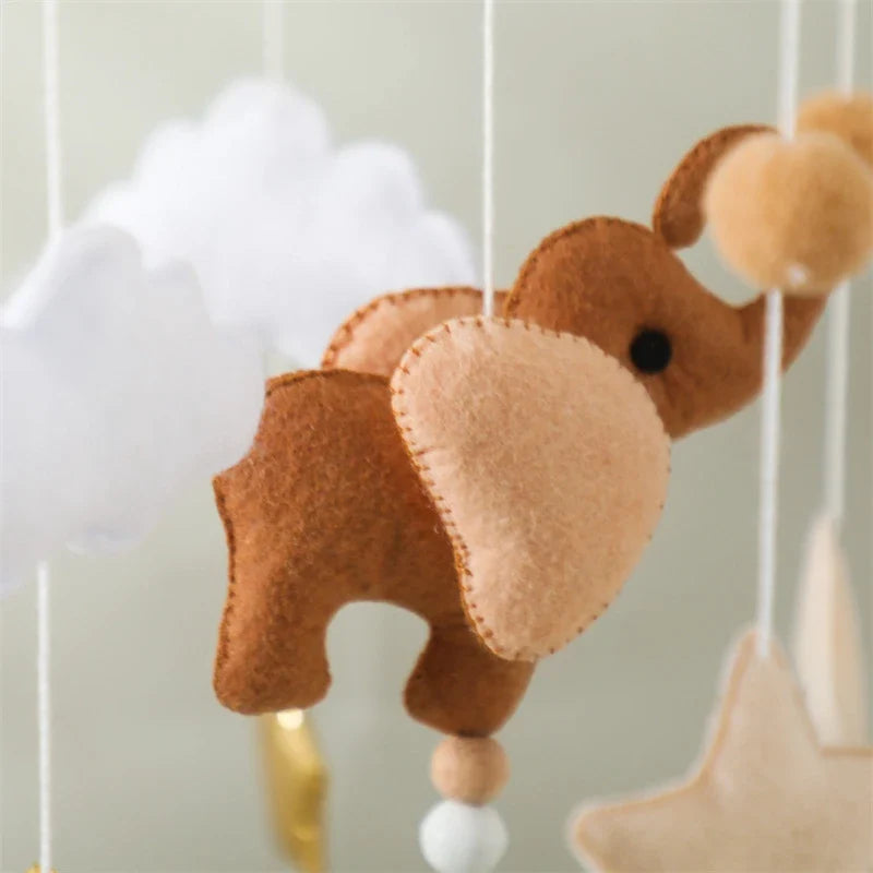 Wooden Felt Animal Crib Mobile With Soothing Calming Music - Tophatter Daily Deals