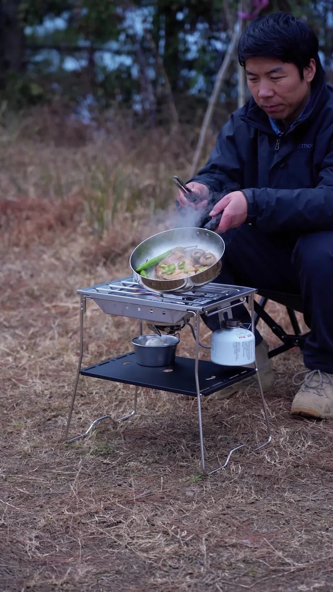 Windproof Furnace Plate Frame Camping Silver Camp Cooking - Tophatter Daily Deals