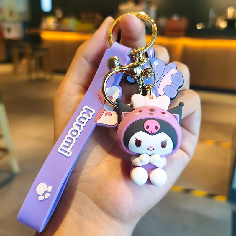 Kawaii Hello Kitty Keychain Sanrio My Melody Kuromi Cinnamoroll Car Key Ring Keychain Animals - Tophatter Daily Deals