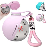 2-in-1 Portable Dog Water Bottle for Small Dogs - Leak-Proof Pink Print Dog Water Bottles - Tophatter Daily Deals