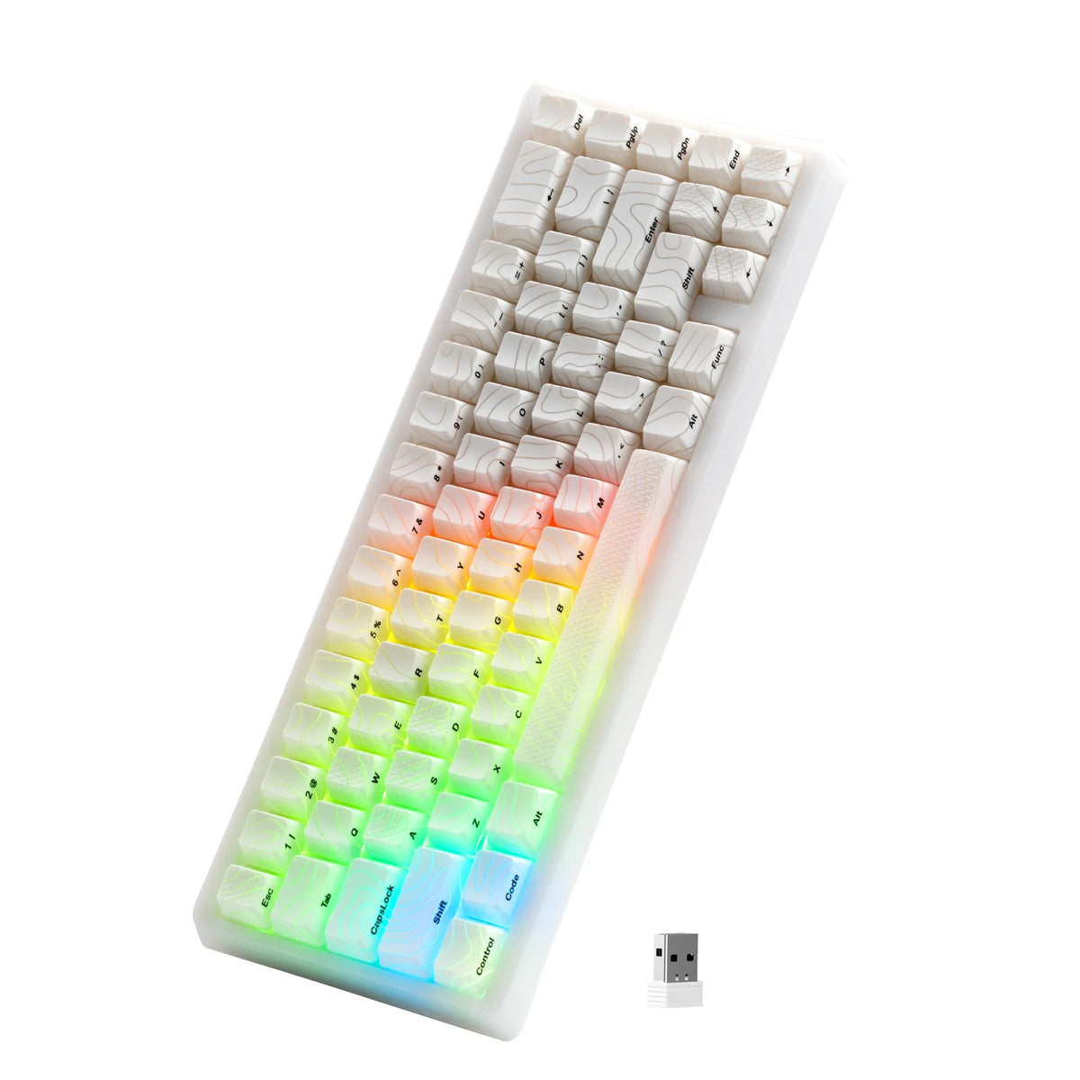 Mechanical Keyboard M67 67 Key Gasket Hot Swappable RGB - Tophatter Daily Deals