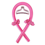 Heatless Curling Rod Headband No Heat Silk Curls Ribbon Hair Rollers Sleeping Soft Headband Lazy Hair Curlers Hair Styling Tools Rose Red with Clip CHINA - Tophatter Daily Deals