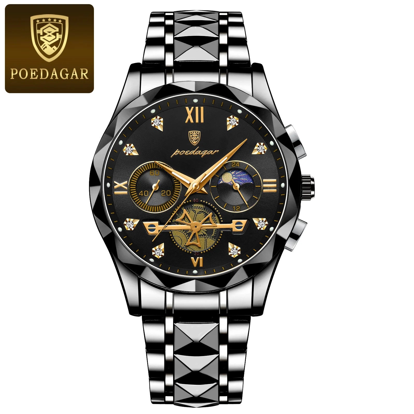 Viktor Po Edagar™ Luxury Men's Wristwatch Viktor Po Edagar™ Black Black Watches - Tophatter Daily Deals