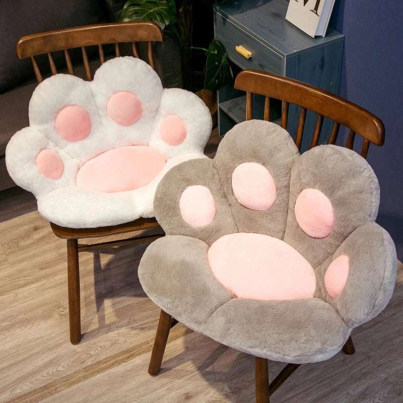Kawaii Cat Paw Seat Cushion Stuffed Plush Animals - Tophatter Daily Deals
