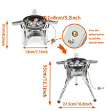 Camping Gas Stove 7400W High-Power Silver Camp Cooking - Tophatter Daily Deals