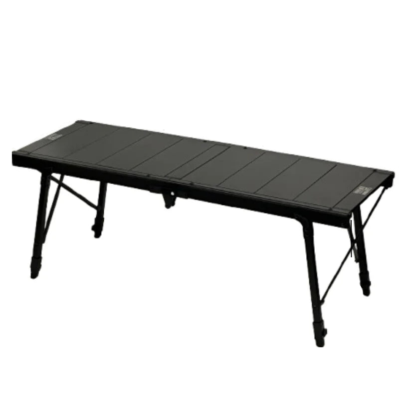 Folding Camping Table Adjustable IGT-Compatible Black Camp Furniture - Tophatter Daily Deals