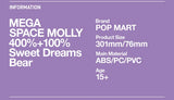 Genuine Pop Mart Mega Space Molly Figure 400%+100% Sweet Dream Bears Limited Edition Outer Space - Tophatter Daily Deals