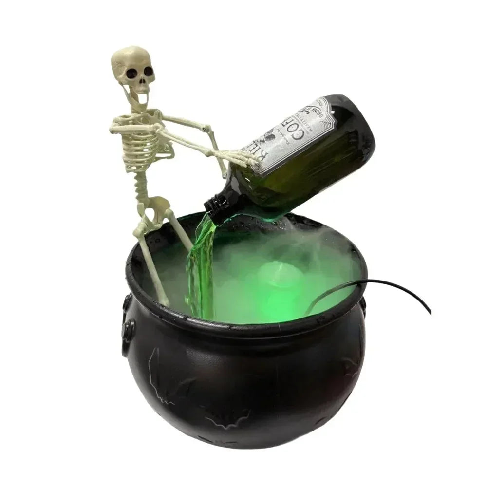 Witch Cauldron Fog Machine Halloween Prop With LED Glow - Tophatter Daily Deals
