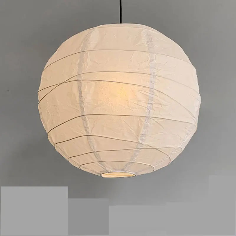 Japandi Wabi Sabi Round Pendant Light E27 LED Hanging Cozy Lamp - Tophatter Daily Deals