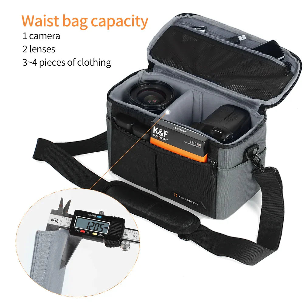 2-in-1 Camera Backpack And Sling Waist Bag Grey Backpacks - Tophatter Daily Deals