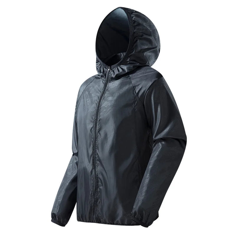 Waterproof Men's Hiking Jacket - Hooded Quick Dry, Polyester - Tophatter Daily Deals