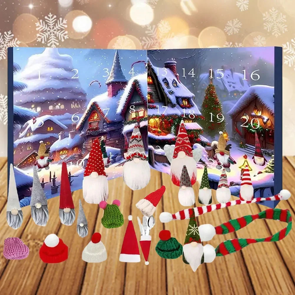 Gnome Advent Calendar Plush Set Christmas Decor 2025 - Tophatter Daily Deals
