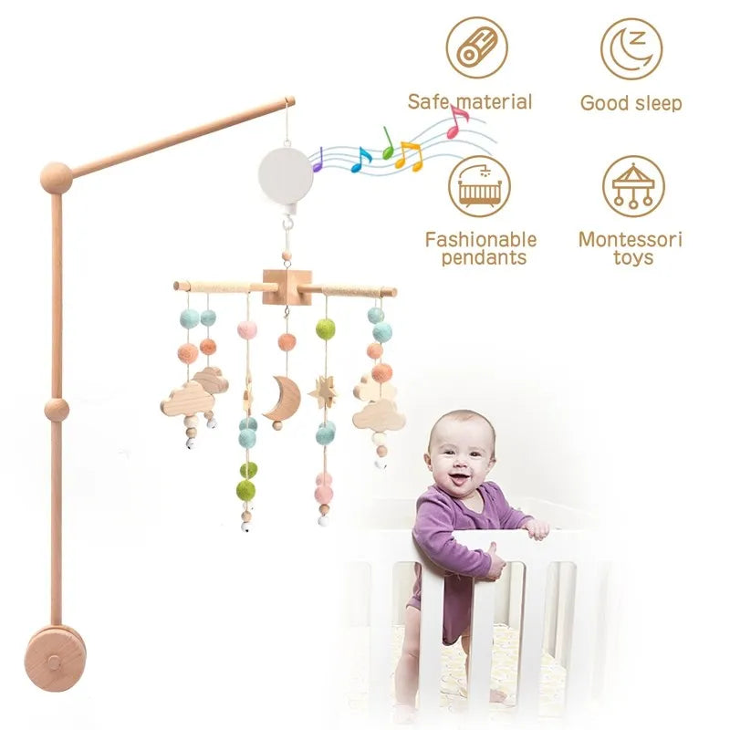 Hot Air Balloon Crib Mobile Newborn Sensory Toys Soothing - Tophatter Daily Deals