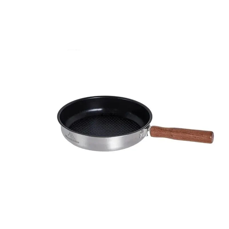 Camping Non-Stick Frying Pan Silver Camp Cooking - Tophatter Daily Deals